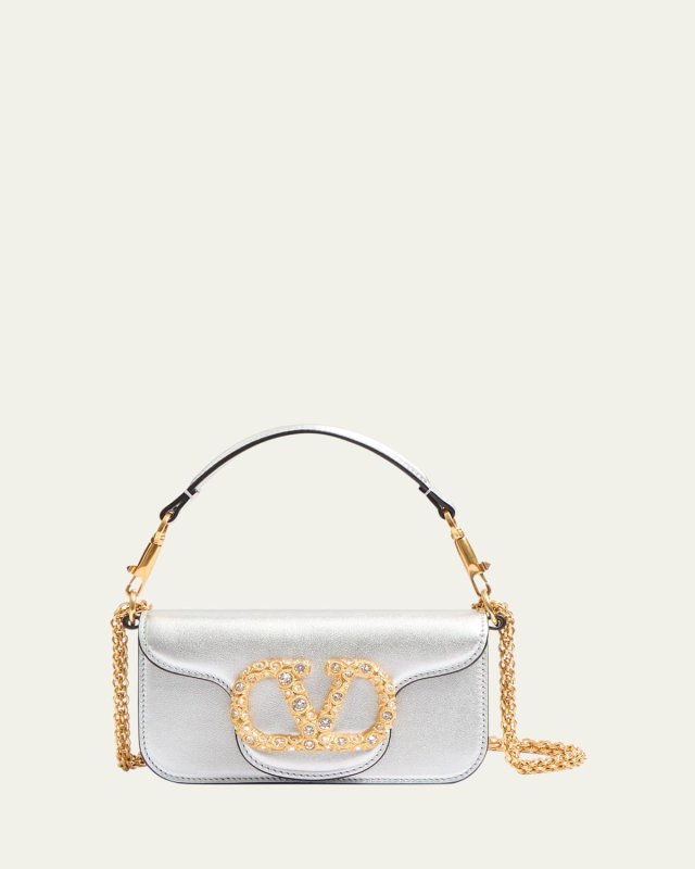 Loco Small Metallic Leather Crossbody Bag